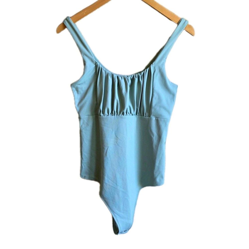 Abercrombie Fitch Soft AF Tank Bodysuit Size Medium M Seafoam Green